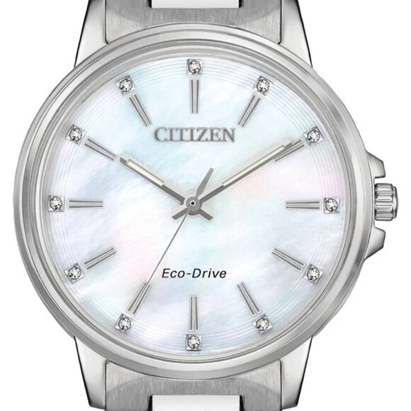 Citizen Women's Sport Eco-Drive Silver Stainless Steel Watch 37MM FE7030-57D - Picture 1 of 5